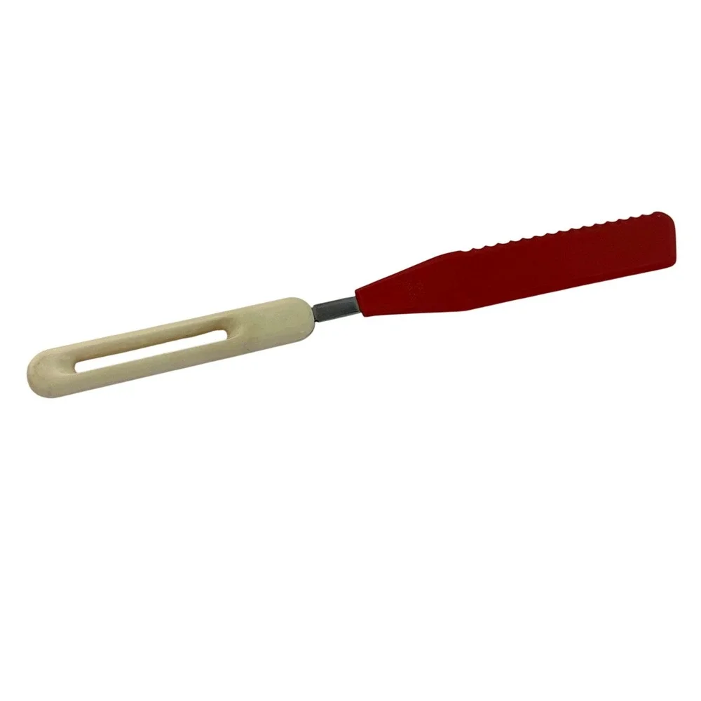 Bonny Serrated Icing Knife‎ Crate & Barrel Spatula Set Red White Vntg Excellent